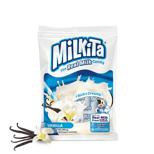 Vista 14 de Milkita Caramelo cremoso de leche de plátano – Dulces saludables bajos en azúcar con leche real para niños y adultos – Caramelos sin grasa y sin