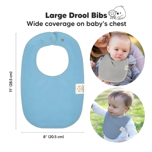 Vista 2 de KeaBabies Paquete de 8 baberos orgánicos para bebés para niñas y niños y paquete de 8 baberos orgánicos para bebés para niños y niñas, baberos