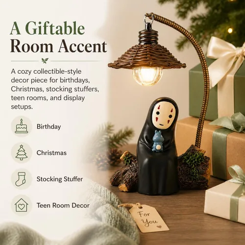 Vista 4 de Lámpara Sin Cara, Luz Nocturna Sin Cara para Niños, Regalo para Decoración del Hogar