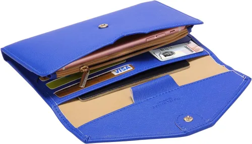 Vista 23 de Zoppen - Billetera de viaje con bloqueo RFID multiusos (Ver.4) Portatarjetas de pasaporte y vacunas, organizador de documentos de tres pliegues