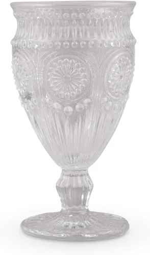 Vista 5 de WEDDINGSTAR Copa de Champán de Estilo Vintage de Vidrio Prensado 6oz - Azul