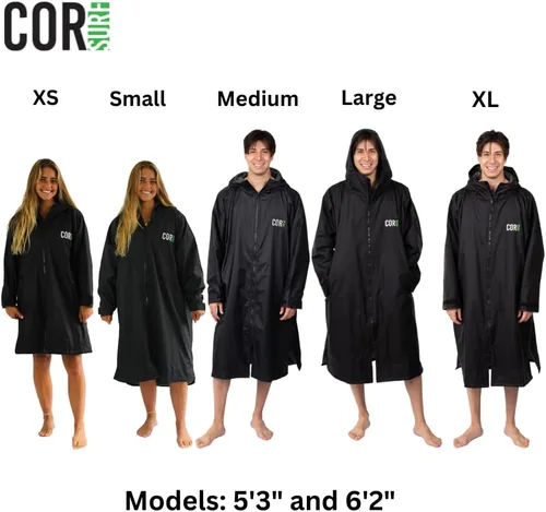 Vista 6 de COR Surf Swim Parka for Youth and Adults Heavy-Duty Weatherproof Swimming Jacket with Size Options for Men, Women and Kids