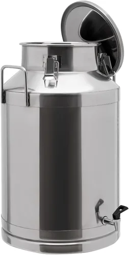 Vista 12 de Lata de leche de acero inoxidable de 3.17 galones, cubo de leche resistente con mango ergonómico y tapa hermética, recipiente sólido líquido SS