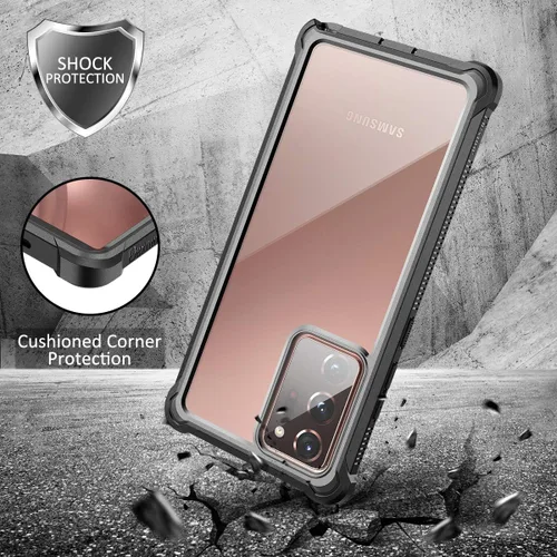 Vista 5 de Dexnor para Galaxy Note 20 Ultra Estuche con protector de pantalla transparente 360, cuerpo completo, resistente, protector, a prueba de golpes