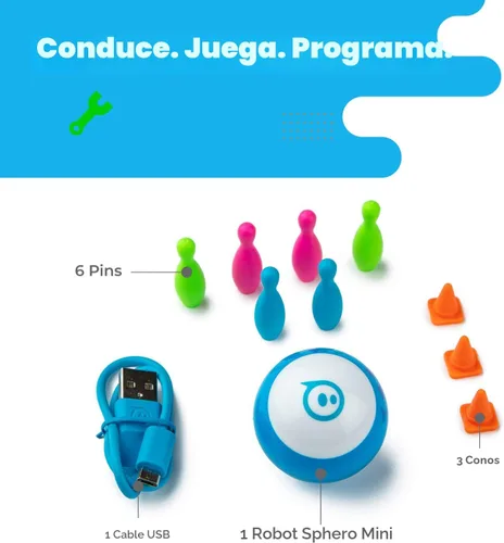Vista 2 de Sphero Mini (Azul) - Bola de Robot de Codificación - Codificación Educativa y Juegos para Niños y Adolescentes - Conectividad Bluetooth