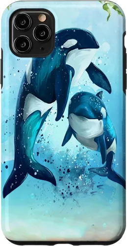 Vista 13 de iPhone 16 Orca Whales Animal Nature Case Men Women Boys Girls Orca Case
