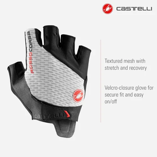 Vista 2 de CASTELLI Guantes Rosso Corsa Pro V para hombre para ciclismo de carretera y grava l