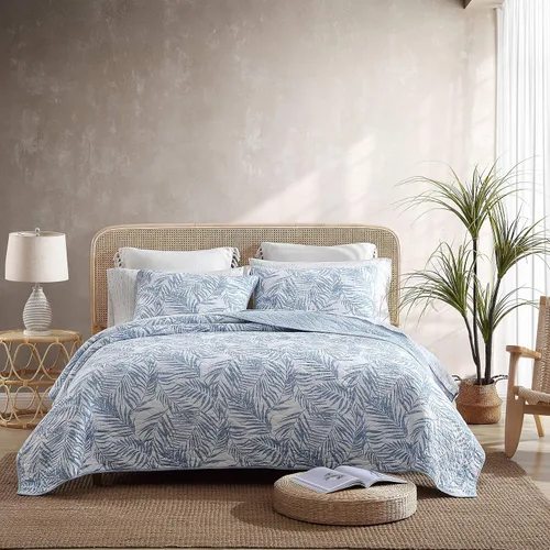 Vista 11 de Tommy Bahama - Juego de edredón tamaño individual, ropa de cama reversible de algodón con funda a juego, prelavada para mayor suavidad, artículos