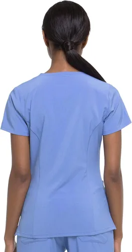 Vista 5 de Dickies EDS Essentials DK615 - Camisetas para mujer con cuello en V, elástico en cuatro direcciones y absorbe la humedad