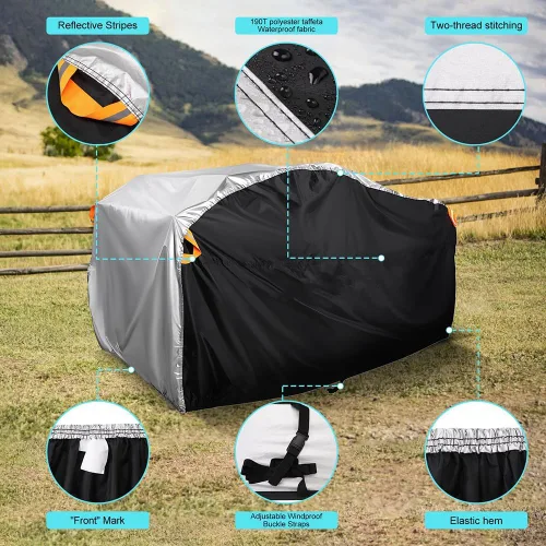 Vista 3 de Funda para ATV para CFMoto CForce 150 DX 2005-2012, impermeable de 4 ruedas, antidesgarros, resistente, para quad, para exteriores, para todo tipo