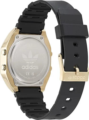 Vista 4 de adidas Reloj digital con correa de resina negra Modelo AOST220752I NegroOro Digital