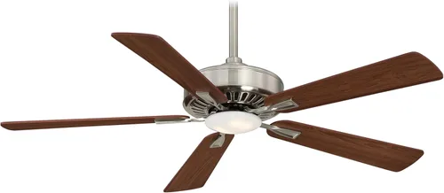 Vista 3 de Minka-Aire F556L-BN Contractor Plus Ventilador de techo de 52 pulgadas con luz LED integrada de 16 W en acabado de níquel cepillado