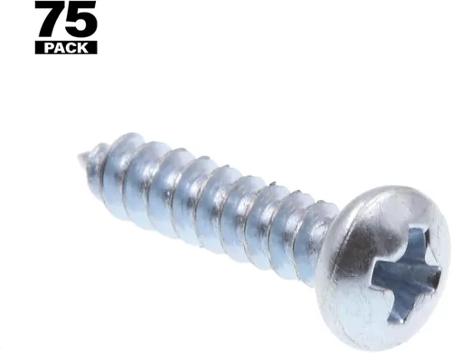 Vista 3 de Prime-Line 9018940 Tornillos de chapa metálica, autorroscantes, cabeza de cacerola, Phillips Drive, #4 X 1/2 pulgadas, acero chapado en zinc