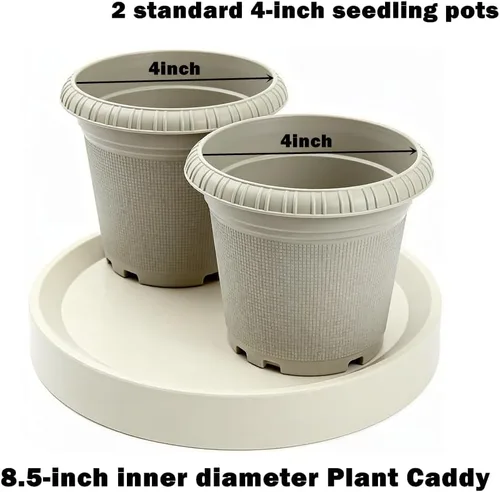 Vista 6 de Organizador de plantas de 10 pulgadas con ruedas ocultas, paquete 10 INCH