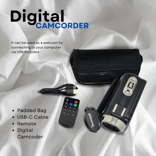Vista 5 de Ultimaxx Videocámara de cámara 4K de 42 MP, grabadora de video, compatible con vlogging, YouTube, TikTok, videocámara digital con pantalla LCD de 3