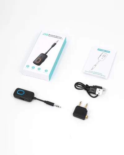 Vista 7 de LOFICOPER Receptor transmisor Bluetooth 5.3, adaptador de auriculares de avión, adaptador Bluetooth auxiliar con llamada manos libres