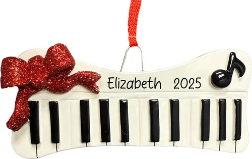 Vista 12 de Adorno de Navidad personalizado de guitarra acústica para instrumento musical 2026 Adorno de guitarra acústica de madera para árbol de Navidad