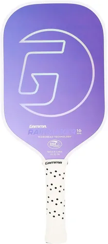 Vista 11 de GAMMA Rainmaker - Paleta de pickleball ligera, grande, cara de fibra de carbono de microcuentas para mayor giro y control, peso de giro
