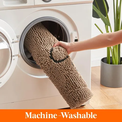 Vista 6 de Lifewit Tapete de felpilla para interiores, atrapa el barro y el agua, tapetes antideslizantes de perfil bajo para zapatos fangosos o patas