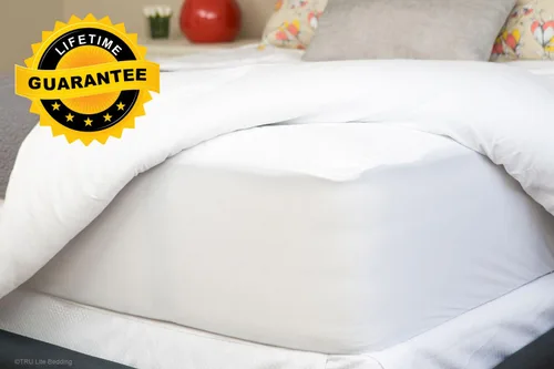 Vista 7 de TRU Lite Bedding Protector de colchón impermeable tamaño individual XL, funda de colchón segura y limpia, protector de cama de rizo de algodón