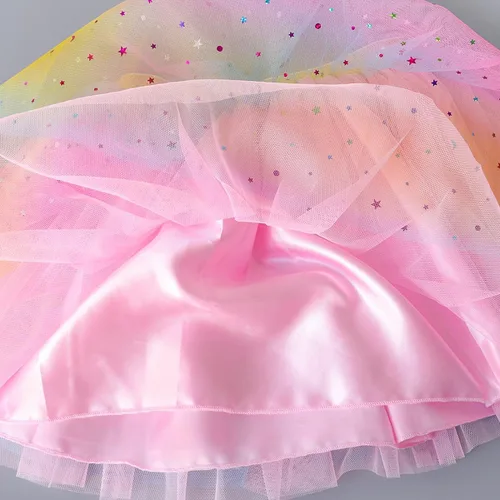 Vista 4 de Doctor Unicorn Conjunto de cumpleaños para niñas, vestido con falda de tutú, camiseta de unicornio, diadema y banda de satén