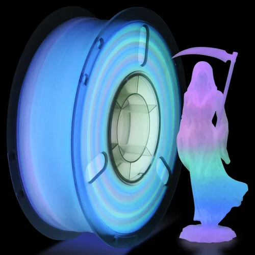 Vista 15 de Silk Rainbow 3D Printer Filament 1.75mm Multi-Color PLA Filament Fast Color Change Candy Color 3D Printing Filament, 1kg Spool Color caramelo