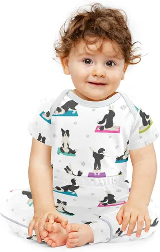 Vista 2 de vvfelixl Conjunto de pantalones de bebé, ropa de bebé de manga corta para niños y niñas de 0 a 24 meses