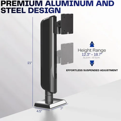 Vista 3 de VIVO Soporte de escritorio para monitor ultraancho de aluminio resistente para pantallas de hasta 49 pulgadas, soporta 39.6 libras, soporte vertical
