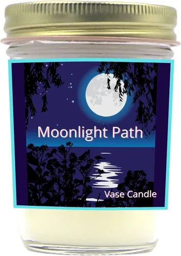 Vista 12 de Moonlight Path Vase Candle - Blend of Summer Flowers. (Clear Set)