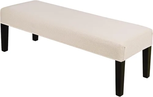 Vista 35 de SearchI Funda para banco de comedor, fundas largas elásticas y lavables para asiento de banco de banco rectangular, para comedor, sala de estar Flor