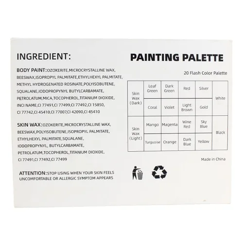Vista 9 de SOVONCARE Kit profesional de pintura facial a base de aceite, juego de maquillaje de Halloween de 20 colores, kit de pintura facial profesional