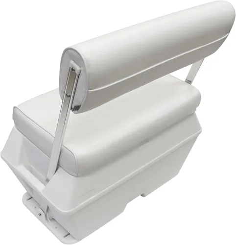 Vista 2 de Wise 8WD159-784 Hielera con asiento y respaldar plegable, 47 L, Cuddy Blanco Brillante