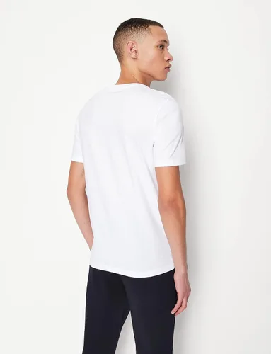 Vista 4 de AX Armani Exchange - Camiseta con logotipo de cuello redondo para hombre