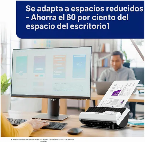 Vista 2 de Epson DS-C330 Escáner compacto de documentos de escritorio 20 páginas Alimentador automático