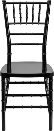 Vista 10 de Flash Furniture HERCULES PREMIUM Series Silla apilable Chiavari de resina negra