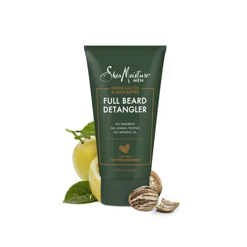 Vista 4 de SheaMoisture Acondicionador de barba, desenredante de barba completa para barbas completas, aceite de maracuja y manteca de karité, sin parabenos, 4