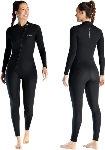 Vista 7 de Skyone Trajes de neopreno para hombres y mujeres, traje de neopreno de 0.118 pulgadas (0.118 in), traje húmedo de cuerpo completo en agua fría