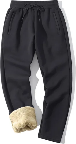 Vista 31 de MACHLAB Pantalones deportivos térmicos de forro polar para hombre, pantalones de chándal gruesos y cálidos para invierno