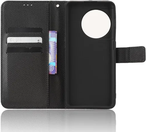 Vista 4 de Funda para OnePlus Ace 2, Funda de piel sintética con tapa para OnePlus 11R 5G / Ace 2 PHK110, color negro