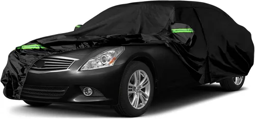 Vista 9 de Cubiertas impermeables para auto reemplazables para Nissan 350Z 2003-2009, 6 capas con forro interior de algodón, cubiertas personalizadas para Negro