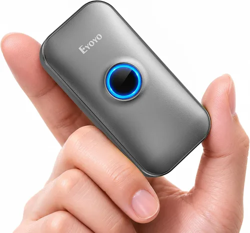 Vista 10 de Eyoyo Mini escáner de código de barras Bluetooth 1D Negro