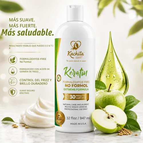 Vista 2 de Kachita Spell Tratamiento de queratina sin formaldehído + kit de champú