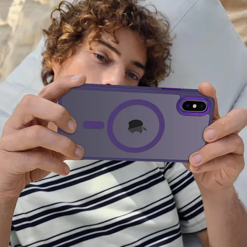 Vista 145 de Anuck - Funda magnética para iPhone 11 compatible con MagSafe, carcasa trasera mate translúcida dura, borde de TPU, delgada, resistente a impactos