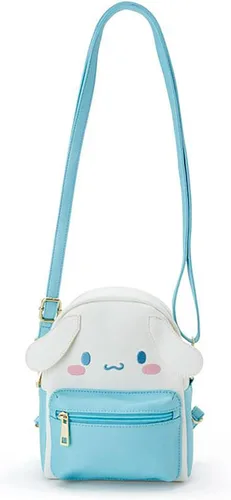 Vista 3 de ZJYJING Mini bolso de hombro lindo de dibujos animados de anime, mochila de PU, bolso escolar para niños y niñas, cosplay (azul), Azul, Anime