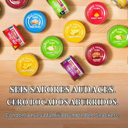 Vista 3 de Bumble Bee Snackers Lemon Pepper Chunk - Atún ligero, 3 onzas