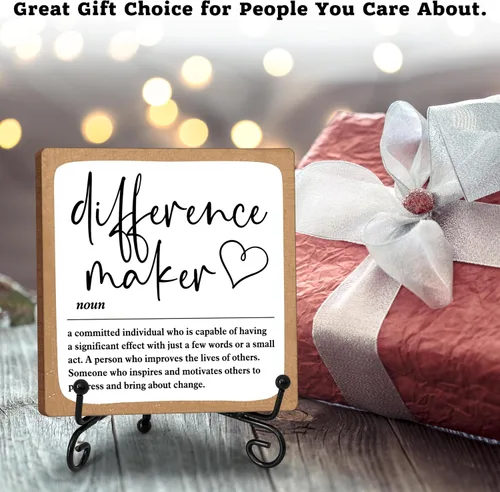 Vista 3 de Diference Maker - Regalo de agradecimiento para mujeres, profesores, mentores, entrenadores, jefes, gerentes, regalos de jubilación, decoración