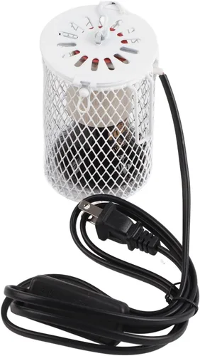 Vista 9 de Bombilla de cerámica con pantalla de lámpara, calentador de emisor infrarrojo de 100 W, bombillas para criadores de mascotas, gallinero, lagarto