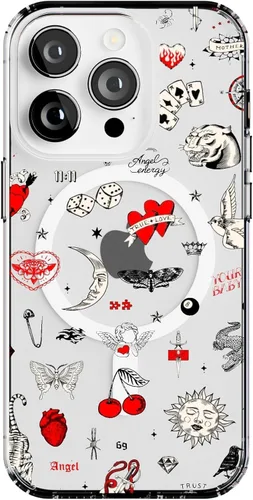 Vista 48 de Casely Funda para iPhone 14 Pro Todas las sonrisas Adhesivo de cara sonriente Compatible con MagSafe Diseño ultra delgado clásico