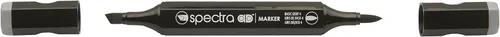 Vista 14 de AD Marker Chartpak Spectra, Tri-Nib y cepillo de doble punta, blanco antiguo, 1 cada uno (S092AD)