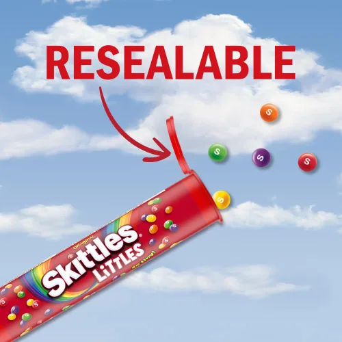 Vista 5 de SKITTLES Littles Originals Rainbow Mini caramelo masticable a granel, 24 unidades, 45.6 onzas Share size bulk candy mini chewy candy snacks, 24